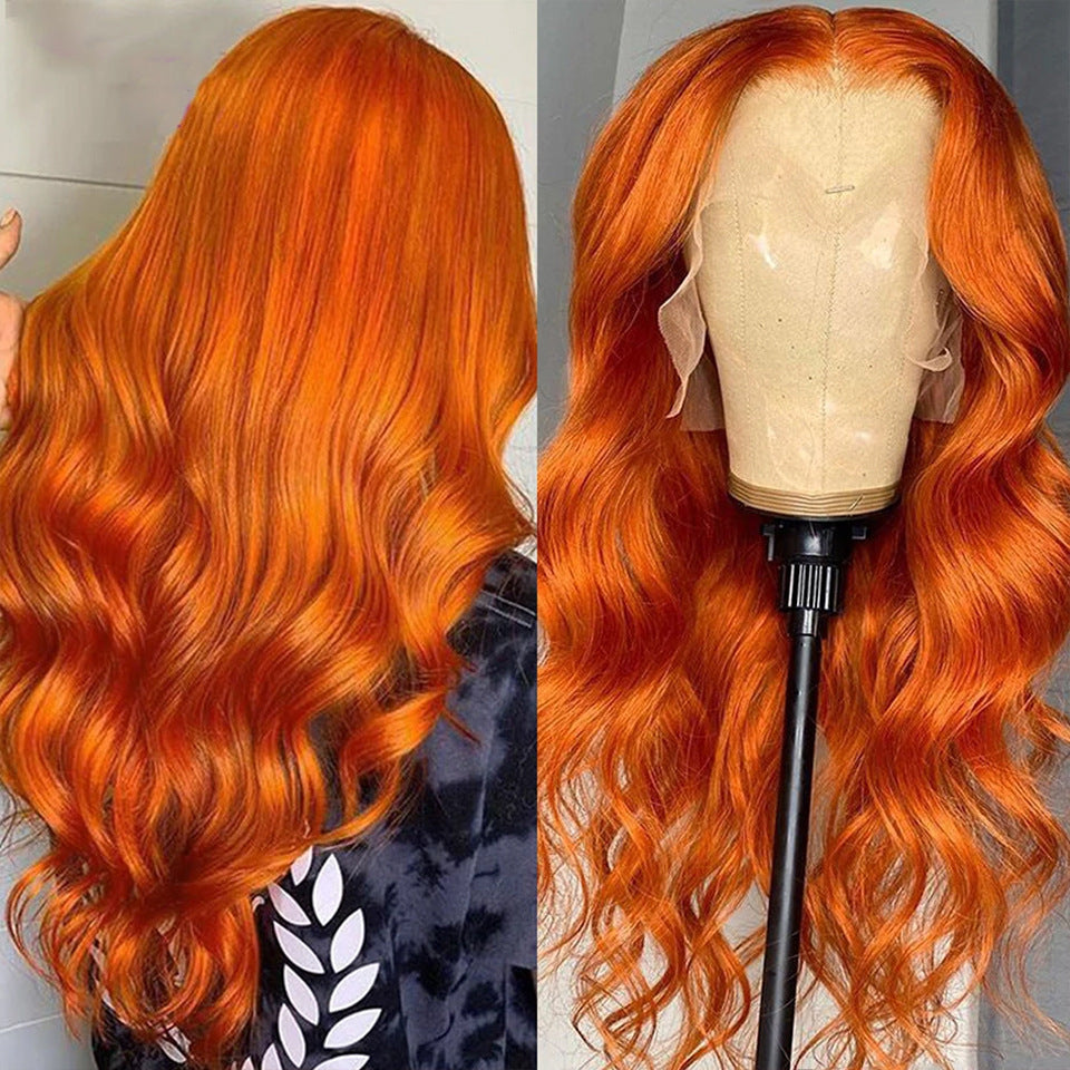 Peluca frontal de encaje de cabello humano 100 % natural con ondas suaves