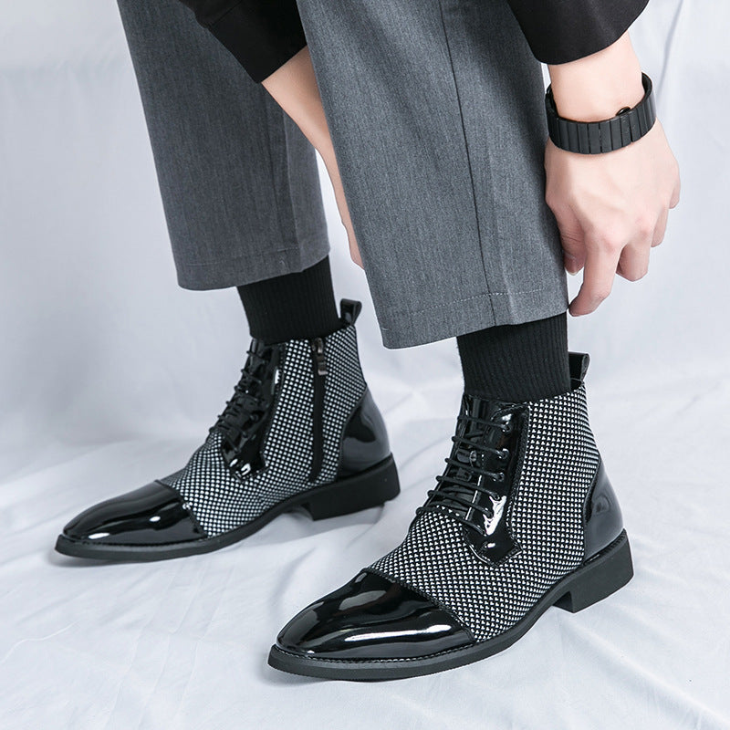 Botas de cuero para hombre – Diseño elegante con cremallera lateral