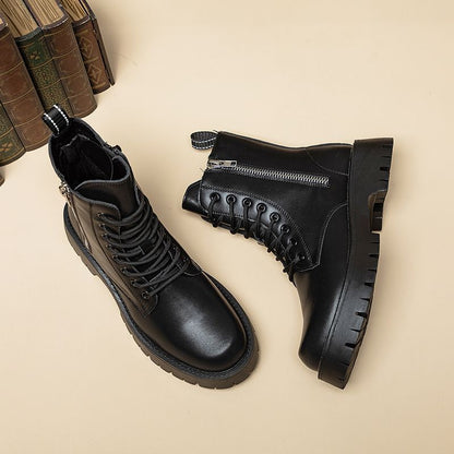 Botas Martin de hombre — Diseño de caña alta en cuero PU con cierre de hebilla