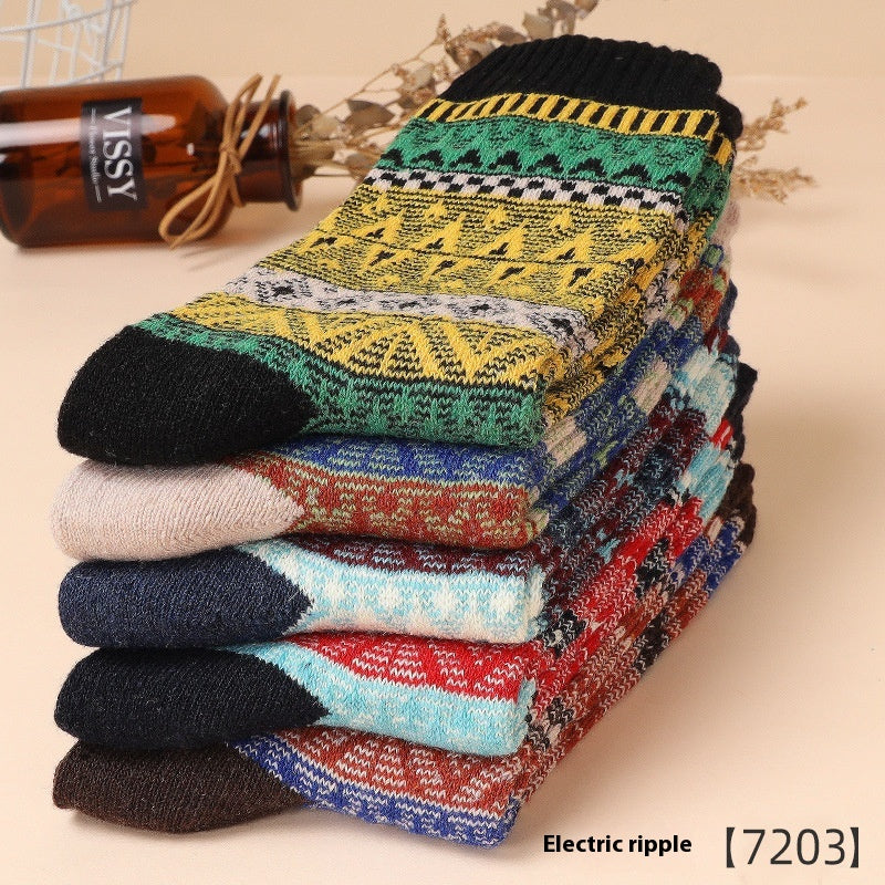 Calcetines retro de invierno para hombre – Pack de 5 o 10 pares estilo vintage