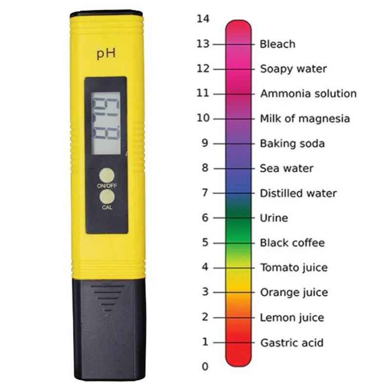 Medidor portátil de pH – Alta precisión con calibración automática y pantalla LCD