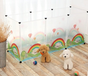 Valla transparente para mascotas – Corral modular seguro y fácil de montar para perros y gatos pequeños