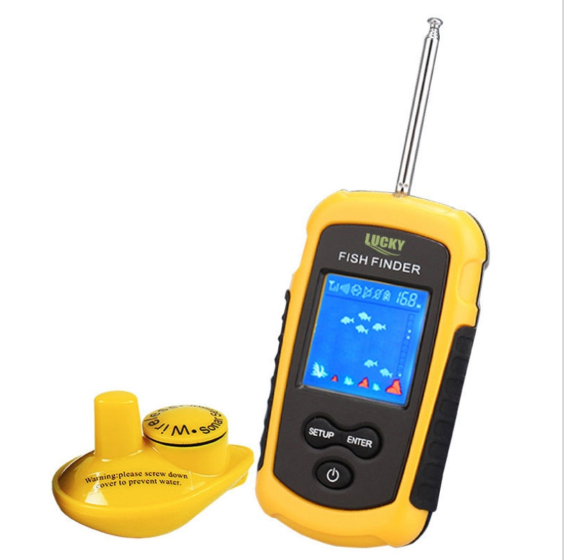 Detector de peces profesional Lucky FF1108-1 – sonar portátil con pantalla LED y alarma