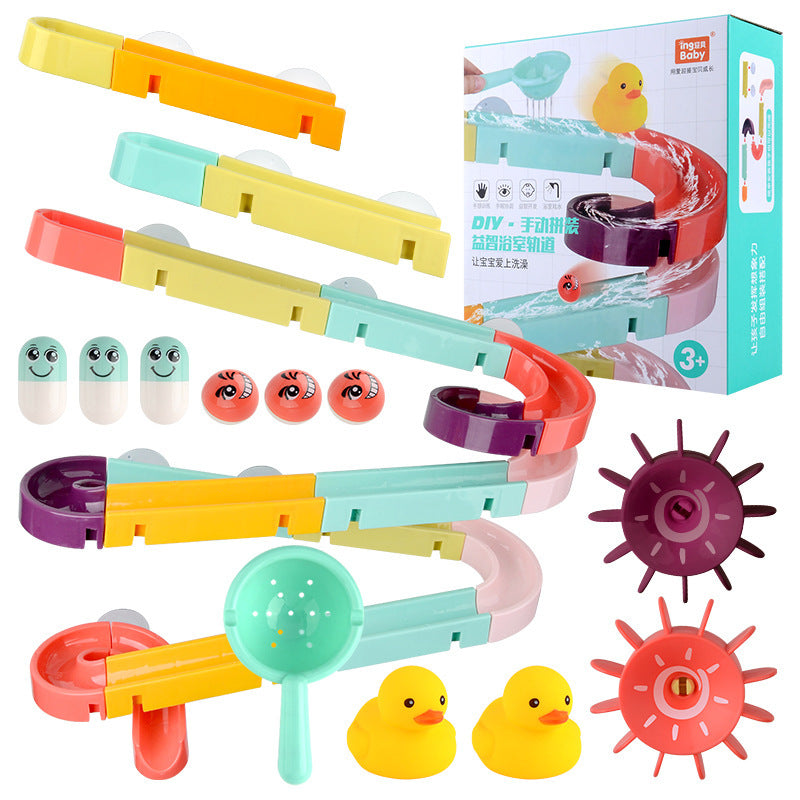 Juguete de Baño Infantil con Ventosas – Pista de Canicas de Agua Educativa
