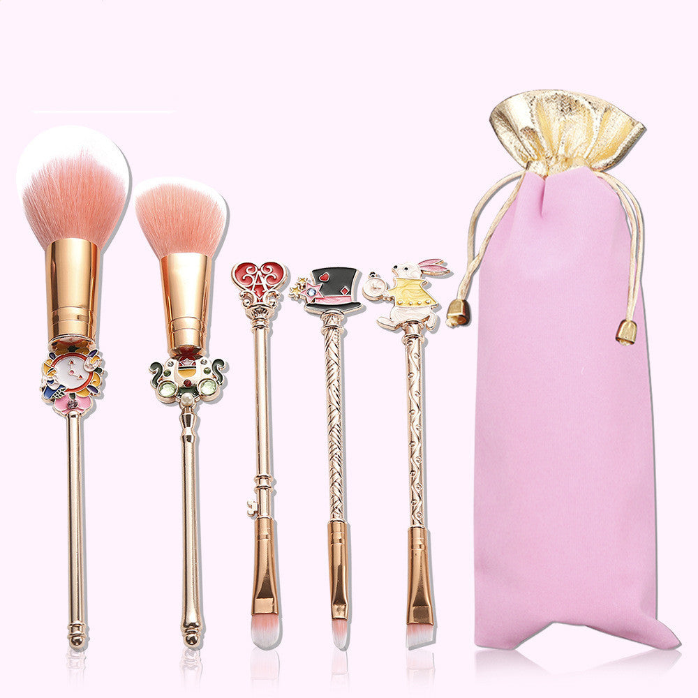 Set de Brochas de Maquillaje Profesional Rose Gold y Gold