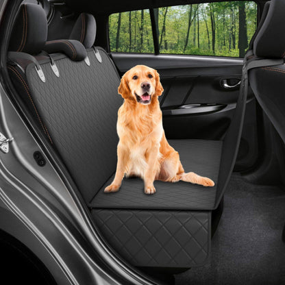 Funda de asiento de coche para perros con ventana de malla – hamaca impermeable y antideslizante