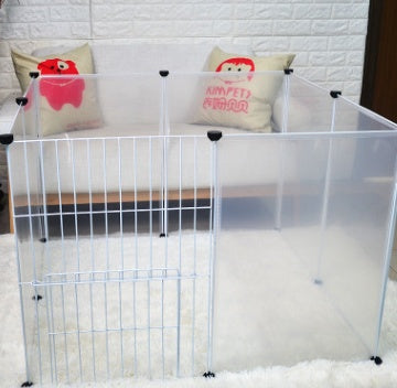 Valla transparente para mascotas – Corral modular seguro y fácil de montar para perros y gatos pequeños