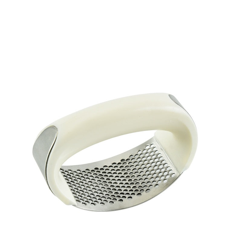 Prensador de ajo de acero inoxidable — Herramienta manual ergonómica