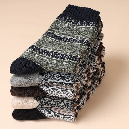 Calcetines retro de invierno para hombre – Pack de 5 o 10 pares estilo vintage