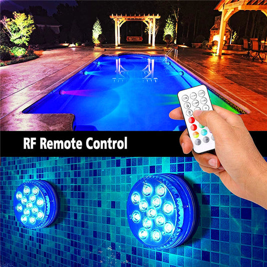 🌊Luz LED sumergible con control remoto