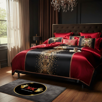 Juego de Cama Seda y Algodón – Set 4 Piezas de Lujo Ligero