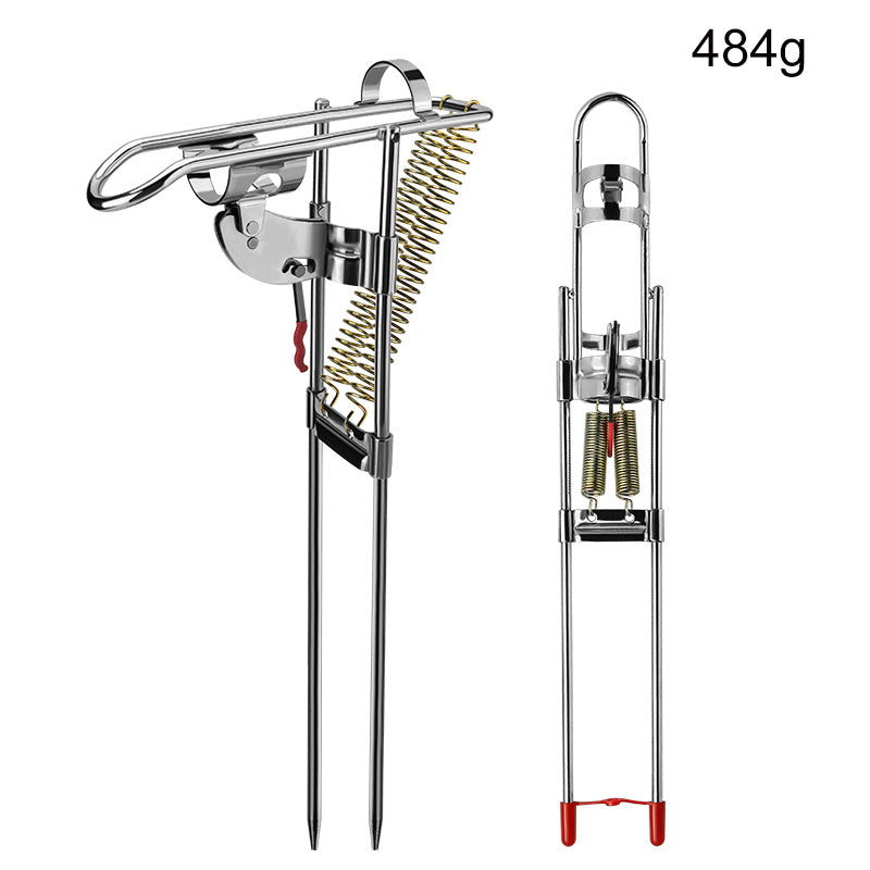 Soporte automático para caña de pescar de acero inoxidable – con resorte y sensibilidad ajustable