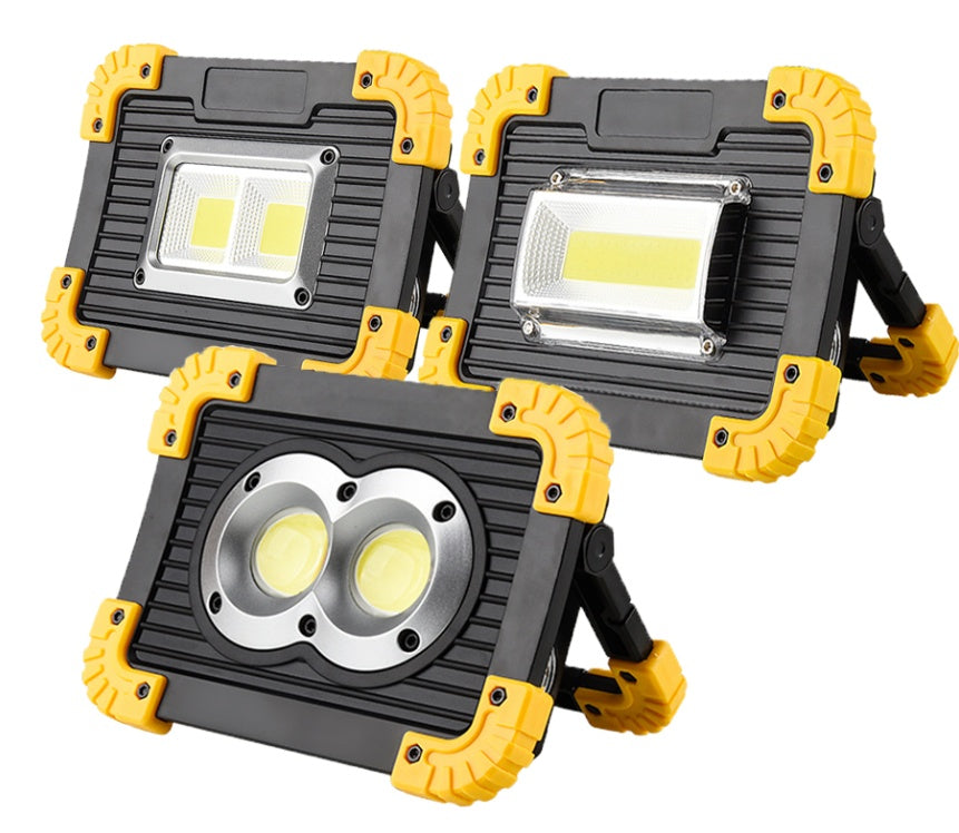 Luz LED Portátil de Emergencia 20W – Recargable por USB para Camping y Uso Doméstico