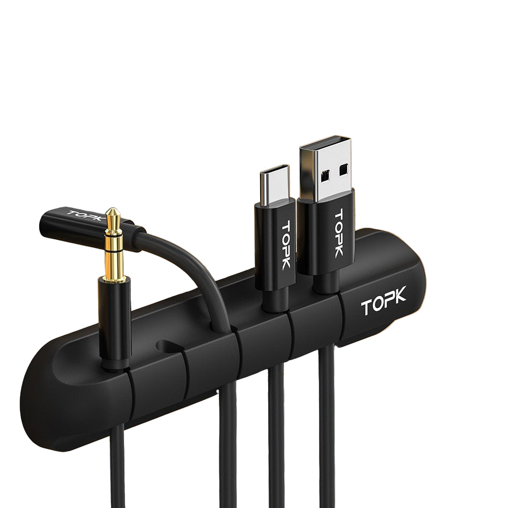 Organizador de Cables de Silicona – Clip Multifuncional para Escritorio y Hogar