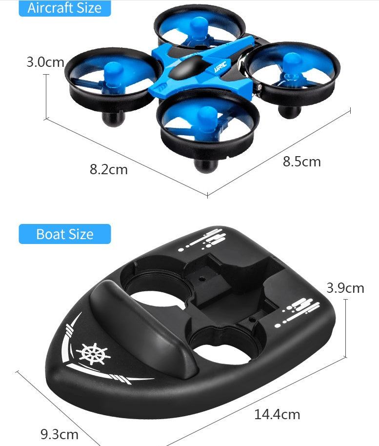 Dron 3 en 1 JJRC H36F Terzetto – Volador, Acuático y Terrestre con Control Remoto