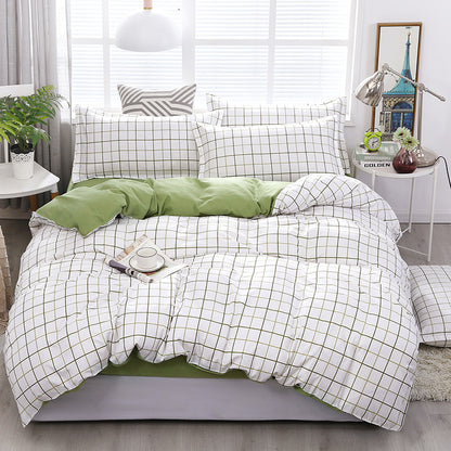Juego de Cama de Algodón Aloe – Set 4 Piezas con Diseño Floral Moderno