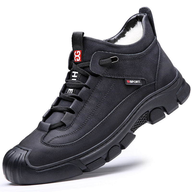 Botas de nieve térmicas para hombre — Forro de lana, suela antideslizante y diseño resistente al frío