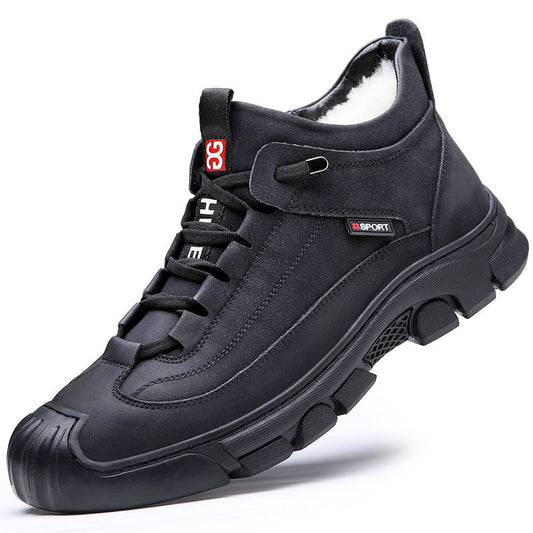 Botas de nieve térmicas para hombre — Forro de lana, suela antideslizante y diseño resistente al frío