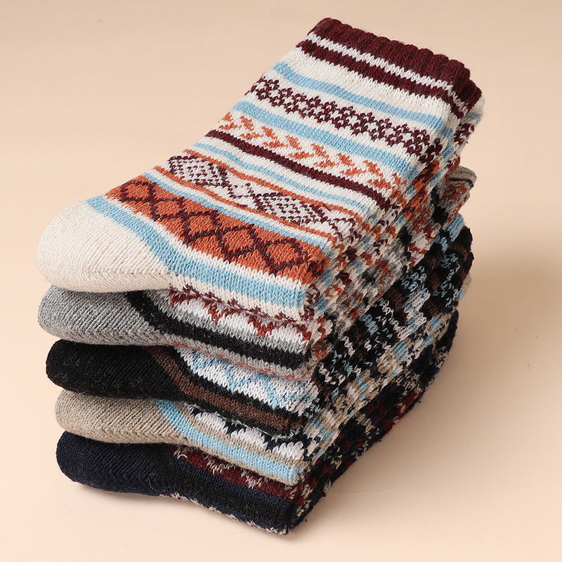 Calcetines retro de invierno para hombre – Pack de 5 o 10 pares estilo vintage