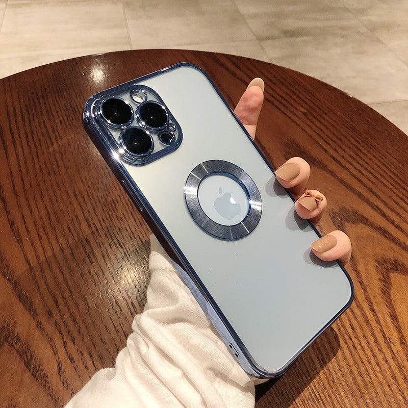 Funda para iPhone con protector de cámara – Diseño electrochapado HD anticaídas