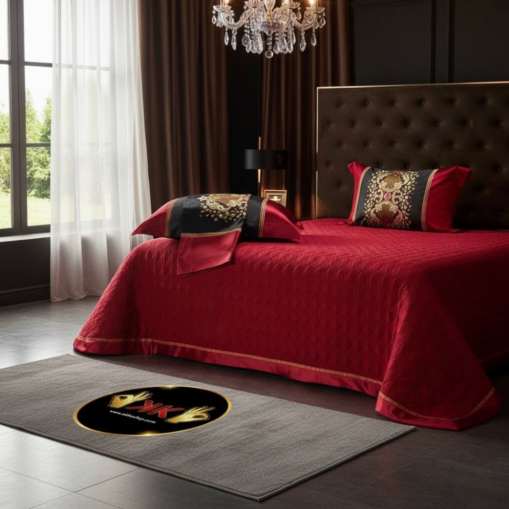 Juego de Cama Seda y Algodón – Set 4 Piezas de Lujo Ligero