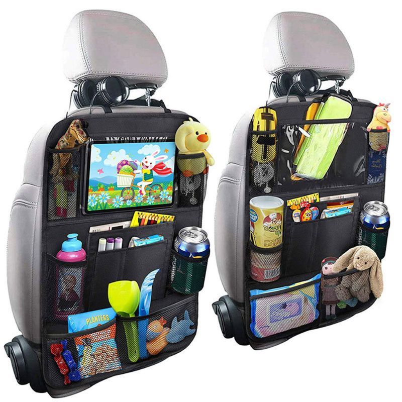 Organizador para Respaldo de Asiento de Coche – Bolsa de Almacenamiento con Múltiples Compartimentos