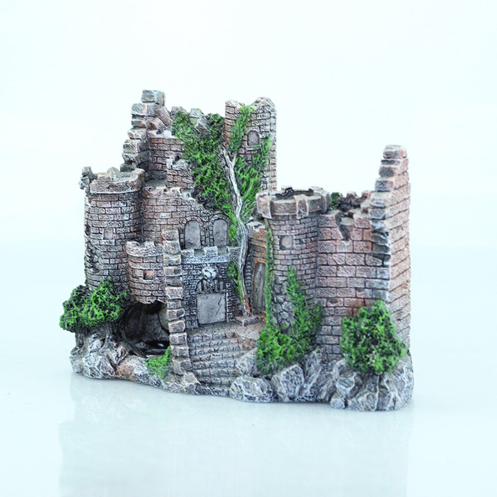 Castillo de resina para acuarios – Estilo europeo retro