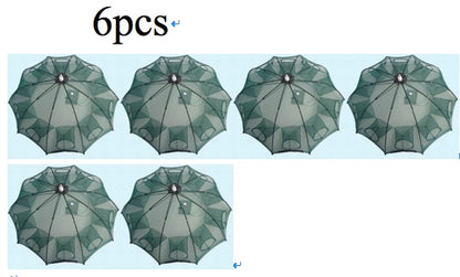 Red trampa automática de pesca plegable – nylon reforzado con cierre superior