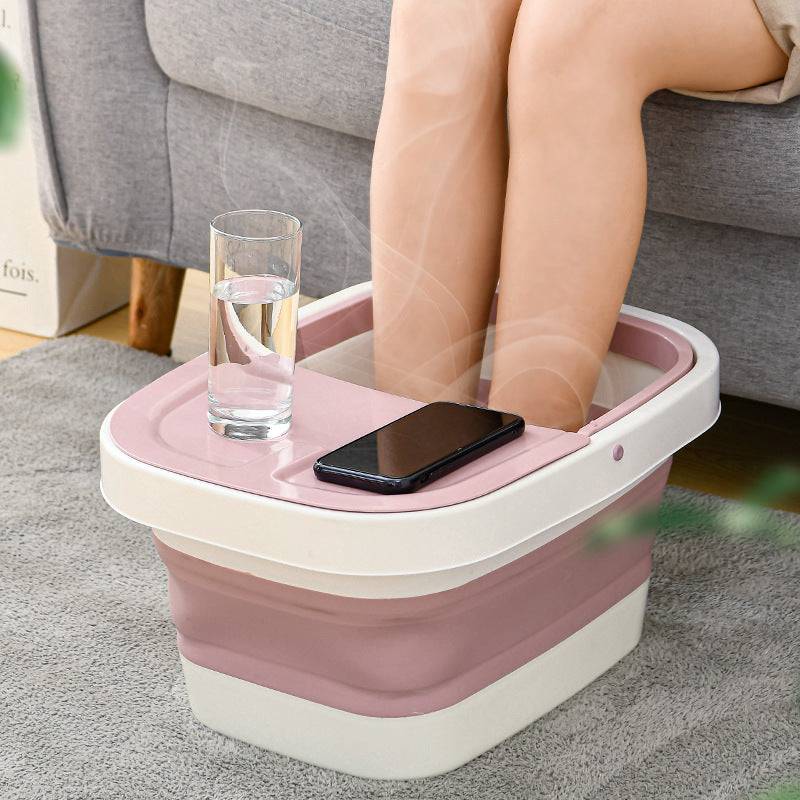 Cubo plegable para baño de pies — Diseño japonés portátil y resistente