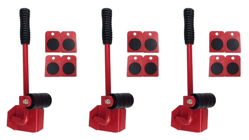 Herramienta profesional para mover muebles – Kit de transporte con palanca y ruedas