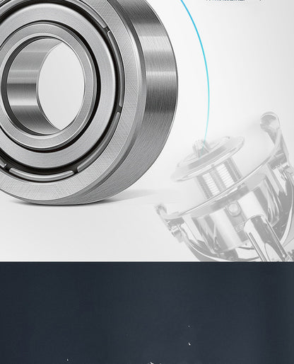 Carrete de pesca metálico profesional para mar – acero inoxidable y rodamientos de alta precisión