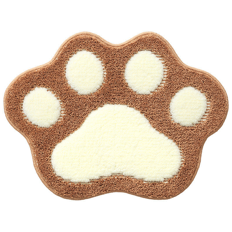 Alfombra antideslizante de baño — Diseño de huella adorable y suave