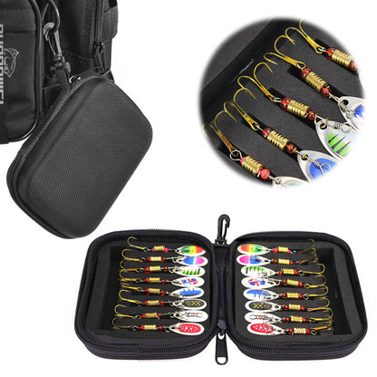 Kit de pesca completo con anzuelos y señuelos giratorios – bolsa portátil EVA/Oxford