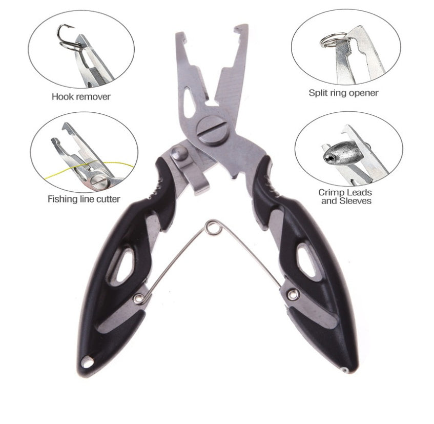 Set de alicates y pinzas de pesca de acero inoxidable con mango antideslizante – multifuncional