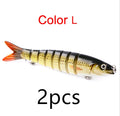 Señuelo artificial articulado multi-segmento – diseño realista para pesca de lucio y carpa
