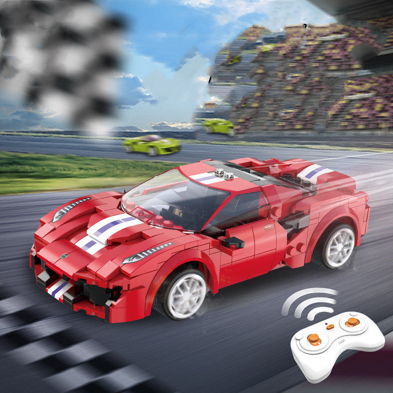 Coche Deportivo “Blue Phantom” con Control Remoto y App – Juguete de Bloques de Construcción