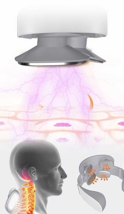 Masajeador cervical inalámbrico 4D – Alivio del dolor muscular y relajación con calor terapéutico