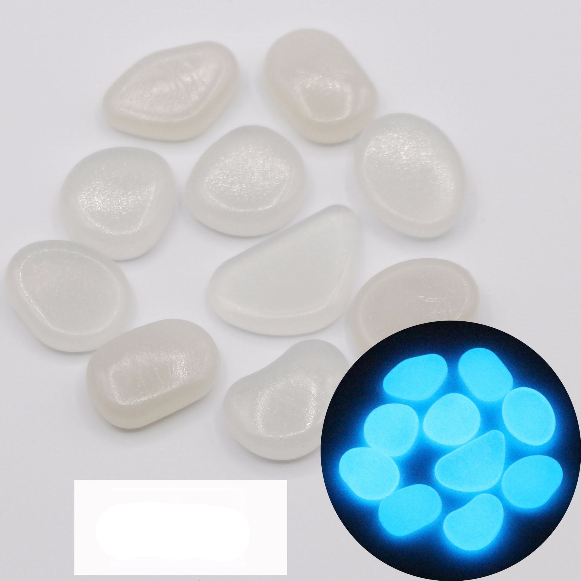 Piedras luminosas decorativas para acuarios y jardín – fluorita artificial fluorescente