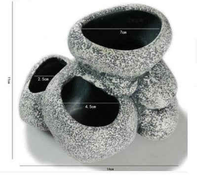 Piedra cerámica decorativa para acuarios – Refugio multifuncional para peces y plantas