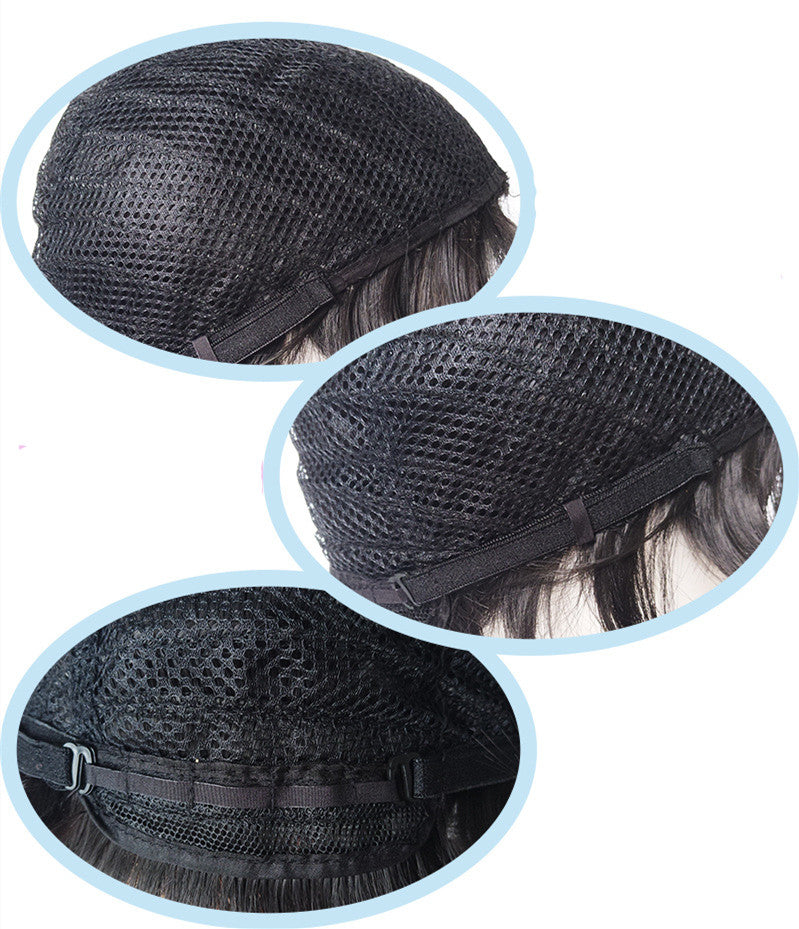 Peluca rubia con encaje frontal transparente y ondas suaves de fibra resistente al calor