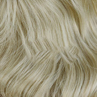 Peluca rubia con encaje frontal transparente y ondas suaves de fibra resistente al calor