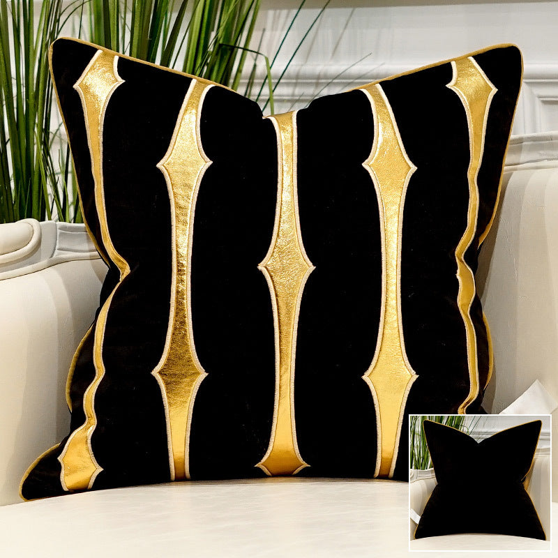 Cojín Bordado de Lujo Moderno – Almohada Decorativa de Terciopelo Suave