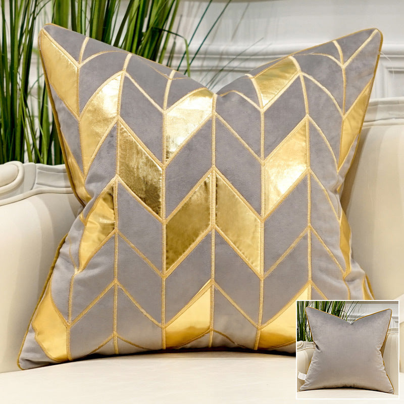 Cojín Bordado de Lujo Moderno – Almohada Decorativa de Terciopelo Suave