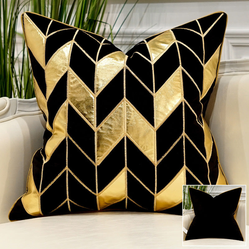 Cojín Bordado de Lujo Moderno – Almohada Decorativa de Terciopelo Suave
