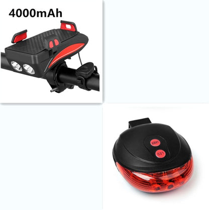 Soporte de teléfono para bicicleta con luz LED, timbre y cargador USB – Power Bank multifunción 2026