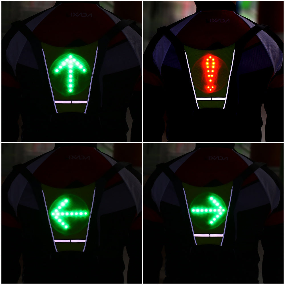 Chaleco reflectante LED recargable por USB – Seguridad y visibilidad para ciclismo nocturno
