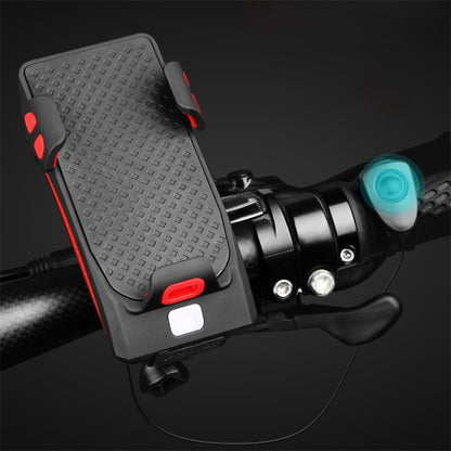 Soporte de teléfono para bicicleta con luz LED, timbre y cargador USB – Power Bank multifunción 2026