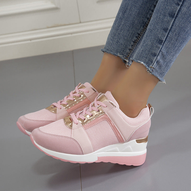 Zapatillas con Plataforma y Tacón Interno para Mujer – Diseño Moderno y Cómodo