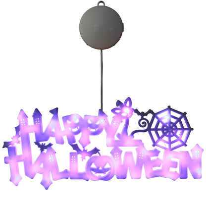 Luz Decorativa LED de Halloween – Placa Colgante para Puerta o Pared