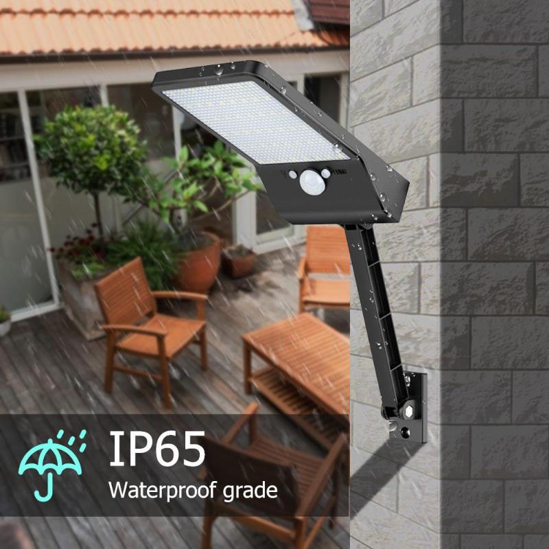 Luz Solar LED 48 con Sensor de Movimiento y Control Remoto – Iluminación Exterior Ajustable